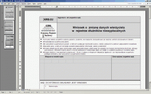 KRS D3 Wniosek o wykrelenie dunika z pozycji rejestru dunikw niewypacalnych