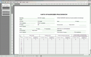 Karta wynagrodze pracownikw